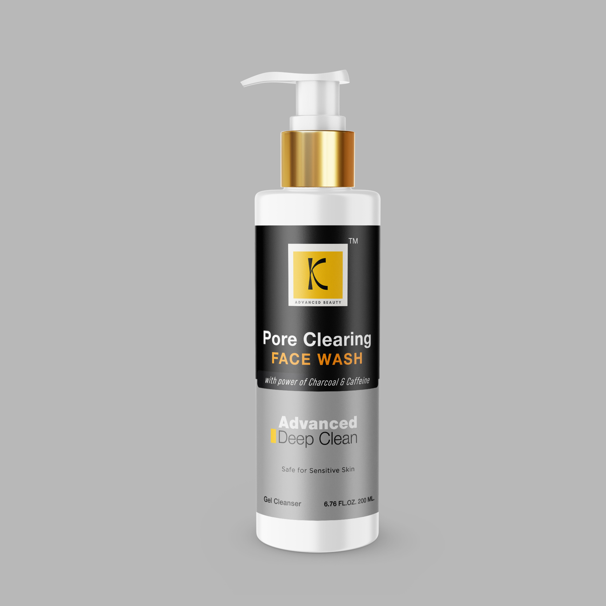 Pore Clearing Face Wash with power of Charcoal & Caffeine deeply cleanses, removes excess oil, dirt and impurities leading to rejuvenated, bright and blemish free skin.